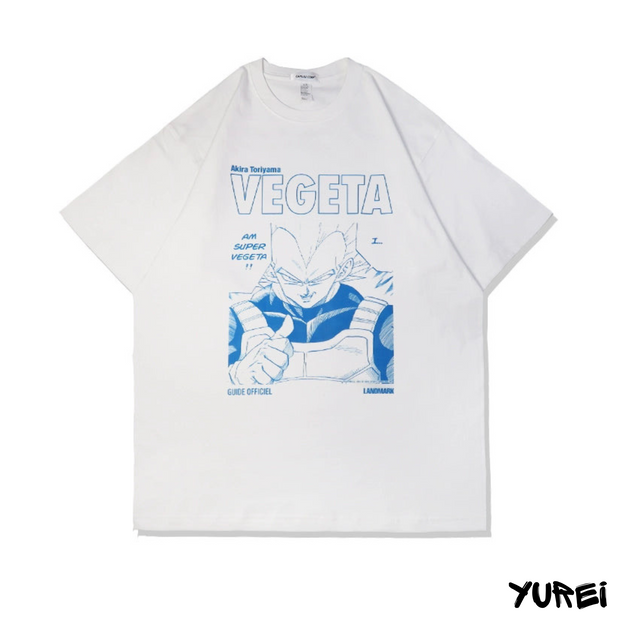 Vintage Dragon Ball Super Vegeta Graphic T-Shirt Black Anime T-Shirt Retro DBZ-Inspired Classic Vegeta Design Streetwear Bold Graphic