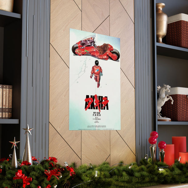 Akira Poster - Kaneda, Neo Tokyo, Red Motorcycle, Cyberpunk Anime Art, Iconic Japanese Film Design