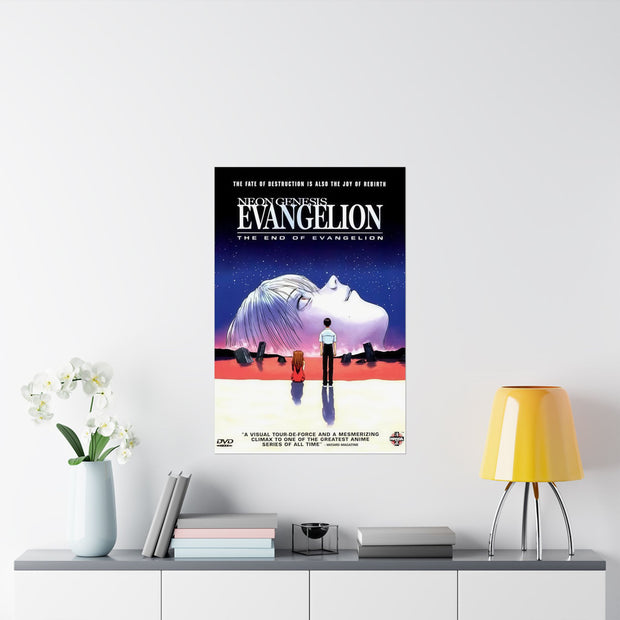 Neon Genesis: Evangelion Vintage Anime-Inspired Movie Poster Neon End Dynamic Neon Sci-Fi Wall Art, Perfect Home Decor and Gift for Manga Fans