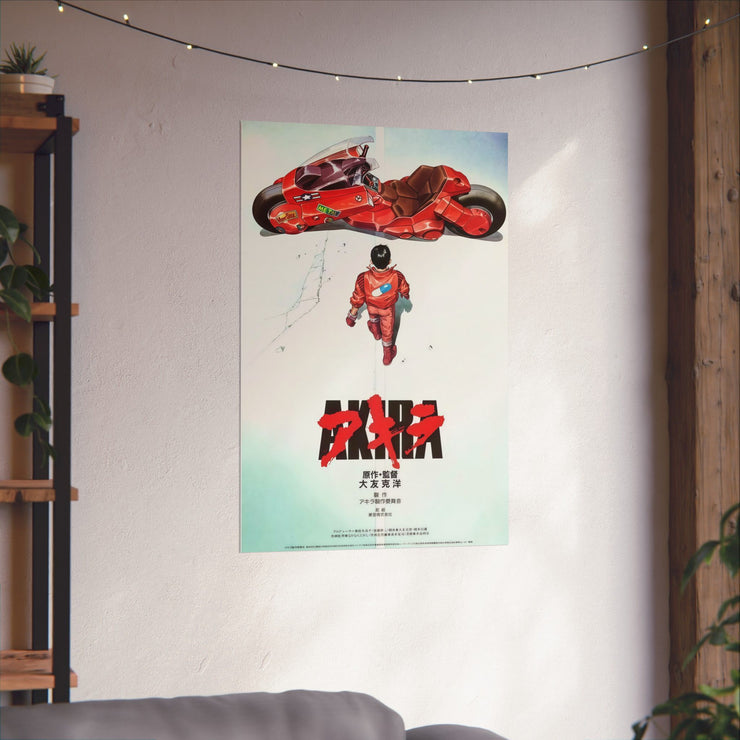 Akira Poster - Kaneda, Neo Tokyo, Red Motorcycle, Cyberpunk Anime Art, Iconic Japanese Film Design