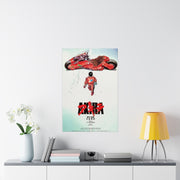 Akira Poster - Kaneda, Neo Tokyo, Red Motorcycle, Cyberpunk Anime Art, Iconic Japanese Film Design