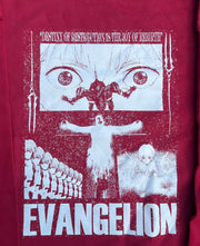 Evangelion Vintage Sweatshirt EV Character Illustration Japanese Retro Anime Fall Streetwear