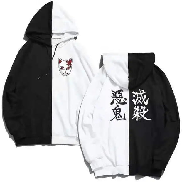 Demon Slayer Tanjiro Double Colour Hoodies for Spring & Autumn