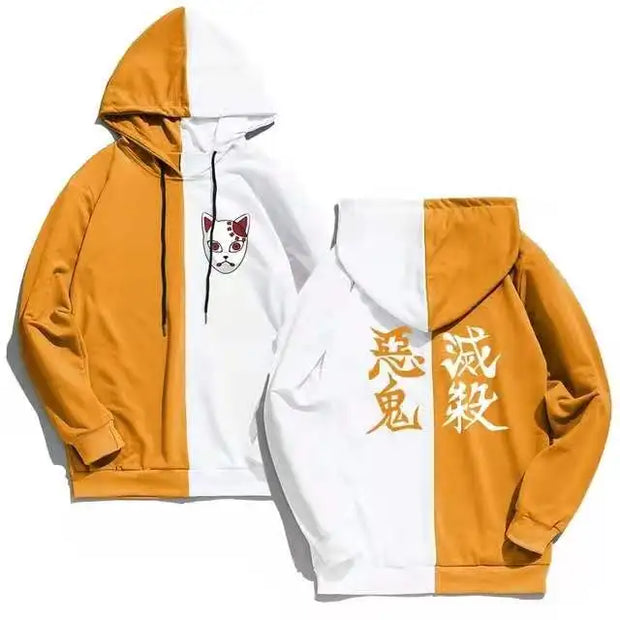 Demon Slayer Tanjiro Double Colour Hoodies for Spring & Autumn