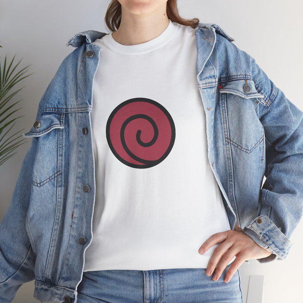 Vintage Naruto Uzumaki Clan Cotton T-Shirt Black Anime Graphic Tee Retro Naruto-Inspired Apparel Stylish Casual