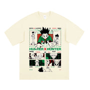 Hunter x Hunter Gon Freecss Retro Vintage T-Shirt Green Anime Graphic Tee Classic Manga-Inspired Apparel Nostalgic Streetwear Adventure Design