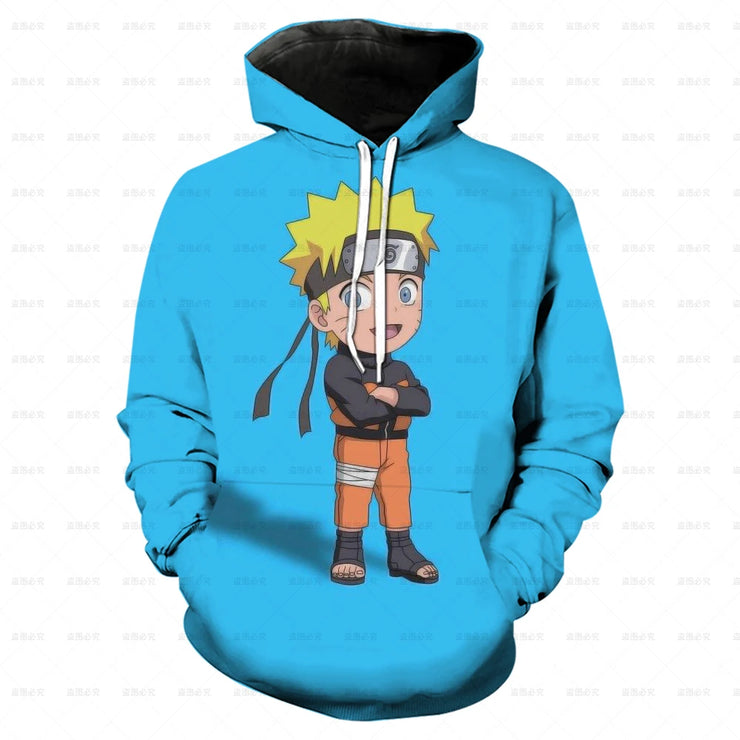 Naruto Kakashi 3D Hoodie for Kids - Casual Unisex Pullover