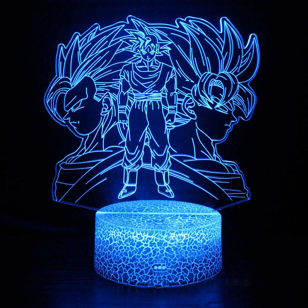 Dragon Ball Z 3D LED Night Light Action Figures - Goku, Vegeta, Gohan & More