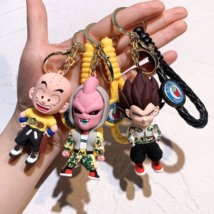 Cute Goku PVC Keychain - Anime Dragon Ball Z Pendant