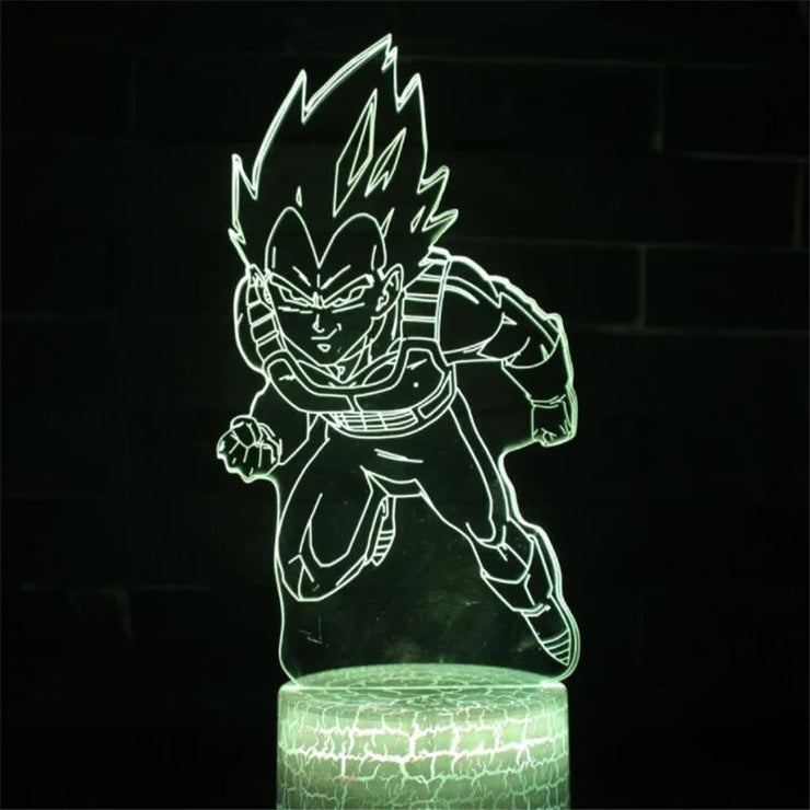 Dragon Ball Z 3D LED Night Light Action Figures - Goku, Vegeta, Gohan & More