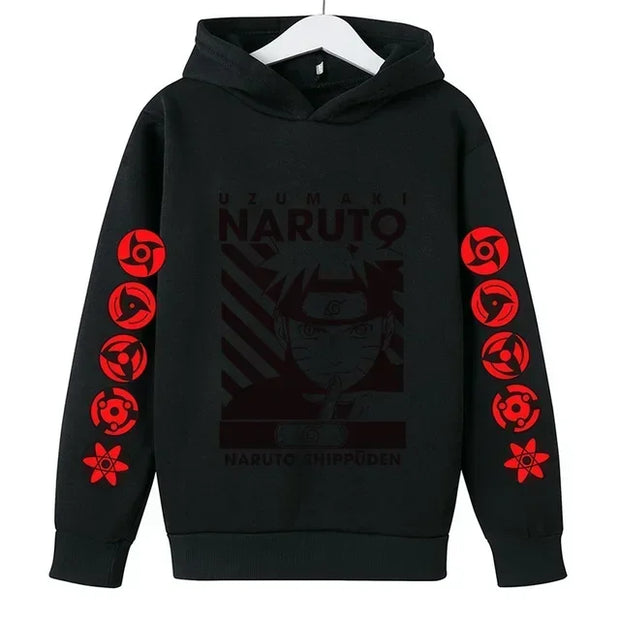 Naruto Casual Hooded Long-Sleeved Hoodie for Kids