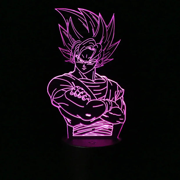 Dragon Ball Z 3D LED Night Light Action Figures - Goku, Vegeta, Gohan & More