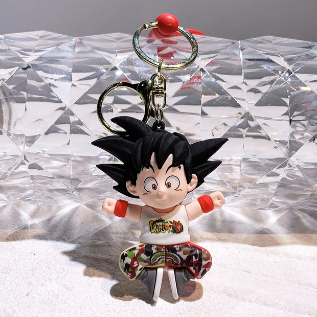 Cute Goku PVC Keychain - Anime Dragon Ball Z Pendant