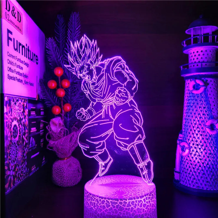 Dragon Ball Z 3D LED Night Light Action Figures - Goku, Vegeta, Gohan & More