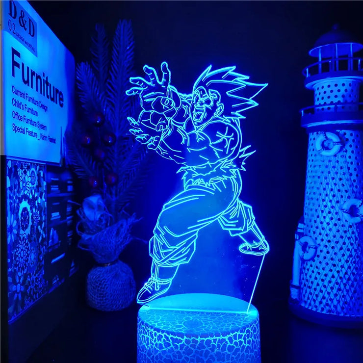 Dragon Ball Z 3D LED Night Light Action Figures - Goku, Vegeta, Gohan & More