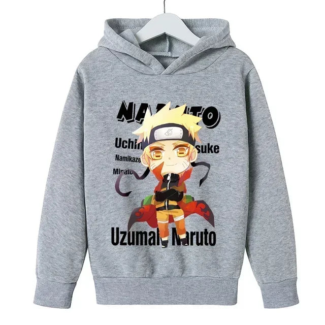 Naruto Casual Hooded Long-Sleeved Hoodie for Kids