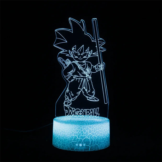 Dragon Ball Z 3D LED Night Light Action Figures - Goku, Vegeta, Gohan & More