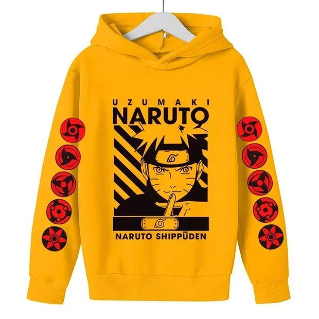 Naruto Casual Hooded Long-Sleeved Hoodie for Kids