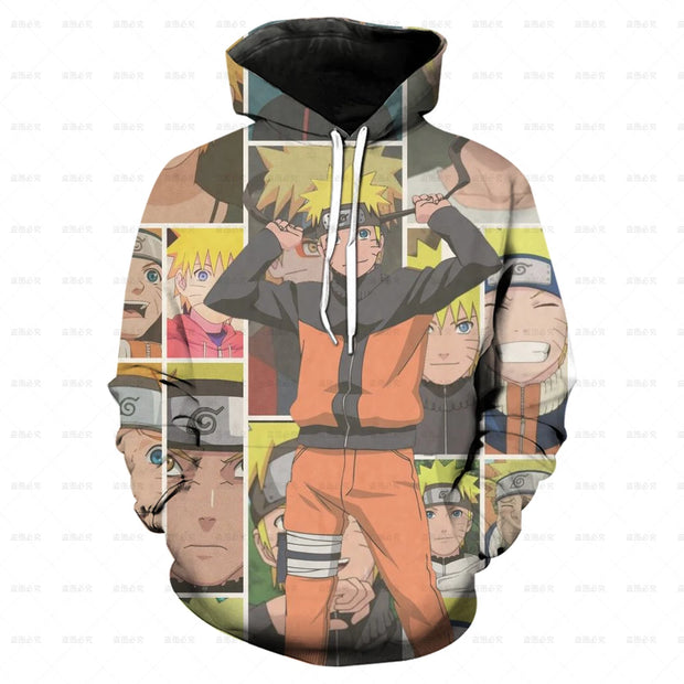 Naruto Kakashi 3D Hoodie for Kids - Casual Unisex Pullover