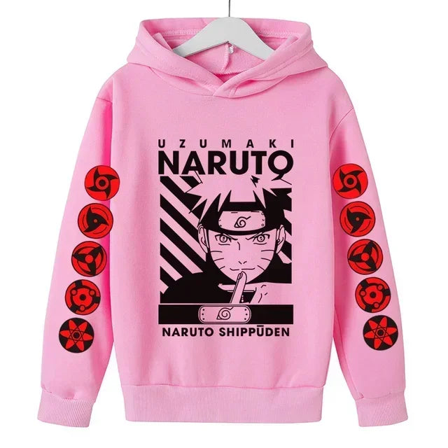 Naruto Casual Hooded Long-Sleeved Hoodie for Kids