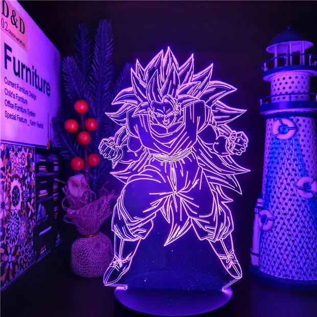 Dragon Ball Z 3D LED Night Light Action Figures - Goku, Vegeta, Gohan & More