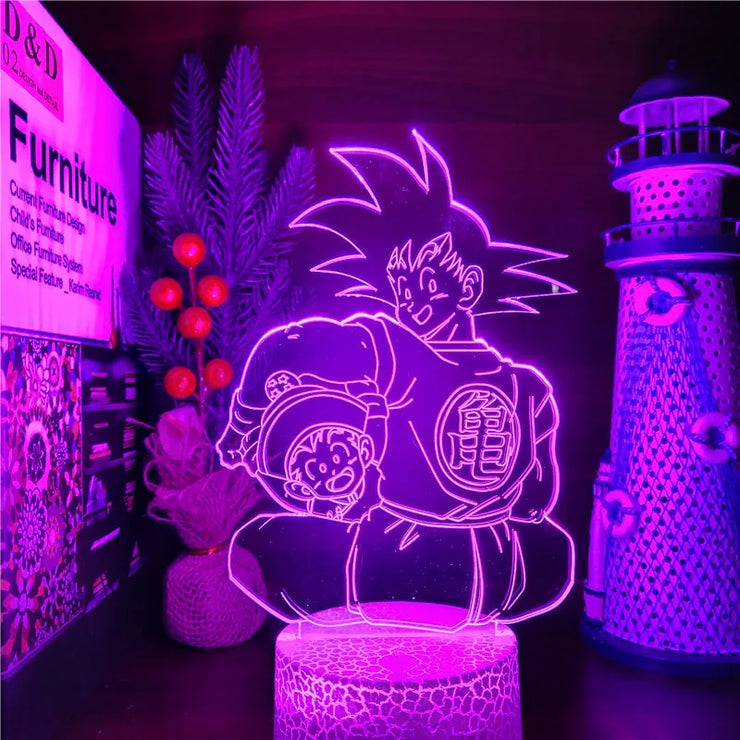 Dragon Ball Z 3D LED Night Light Action Figures - Goku, Vegeta, Gohan & More